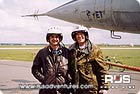 Flight MiG-25: test pilot and co-pilot after flight